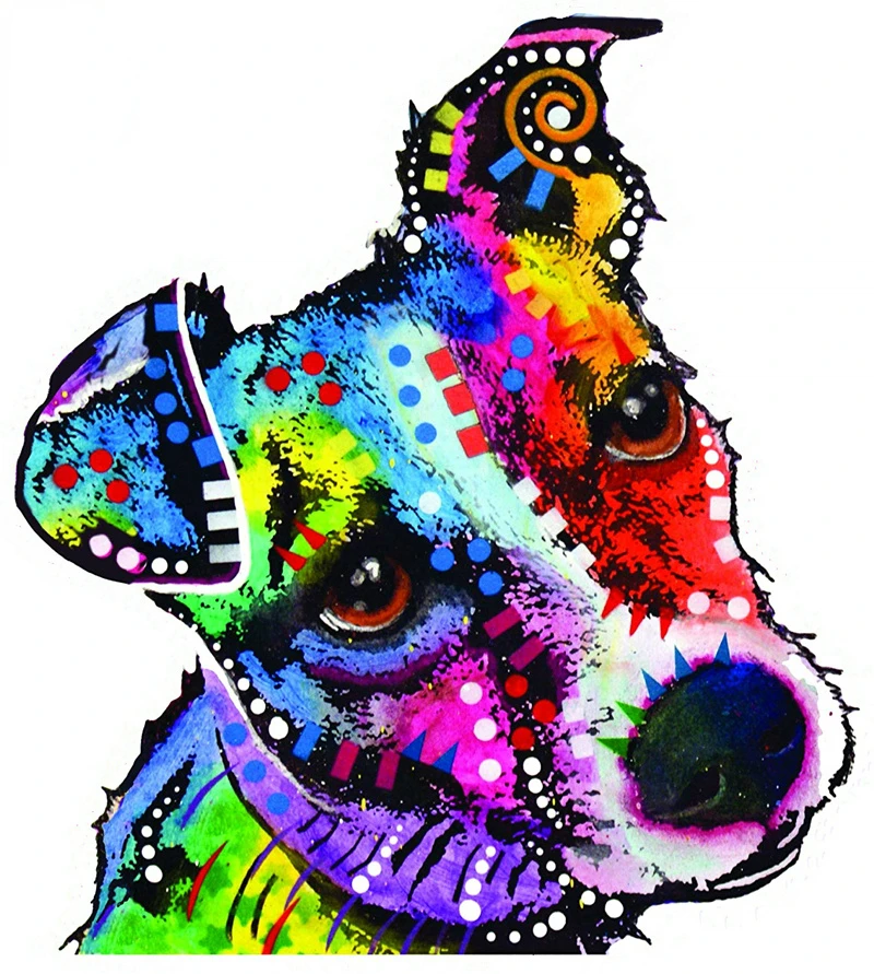 Jp Cartoon Car Decal For Jack Russell Terrier Car Motorcycle Decorative Art Cover Scratch Waterproof Sticker 13Cm * 12Cm