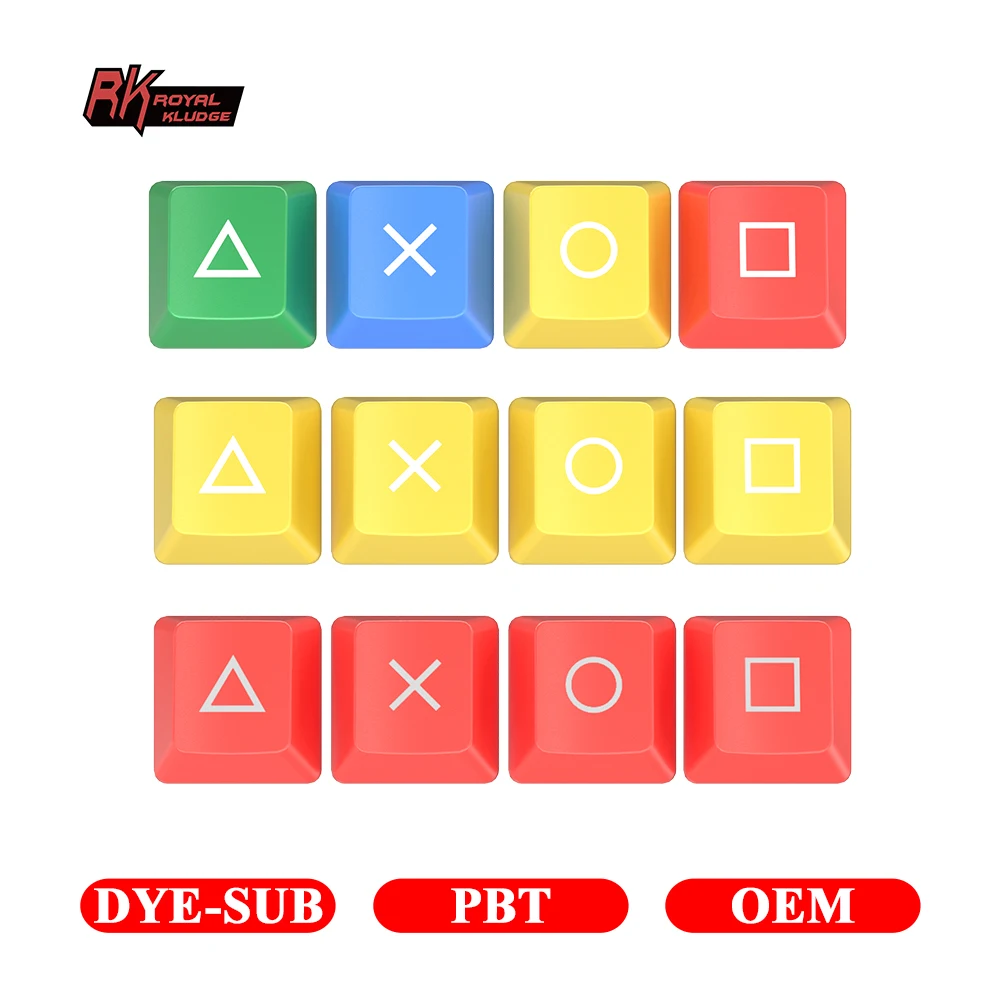 4Pcs Key Pbt Keycap Oem Profile Dye-Sub Custom Gaming Tastiera Meccanica Keycaps Per Gateron Cherry Mx Switch Key Cap