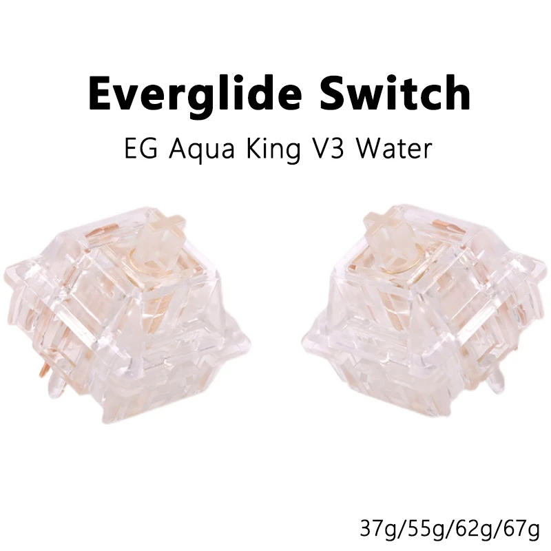 Everglide Eg Aqua King V3 Interruttore Lineare Water King 5Pin Rgb 37G 55G 62G 67G Interruttori Mx Per Tastiera Meccanica Corpo Trasparente Gmk67