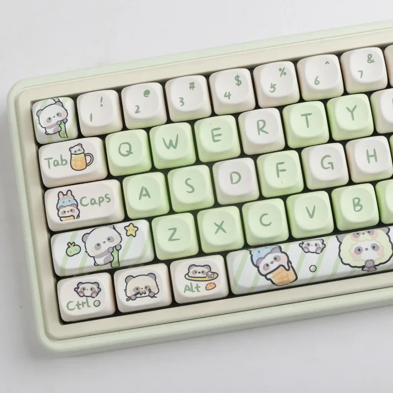Milk Green Panda140 Tasti Moa Profile Pbt Keycaps Sublimazione Della Tintura Profilo Moa Per Mx Switch Gaming Tastiera Meccanica Keycap