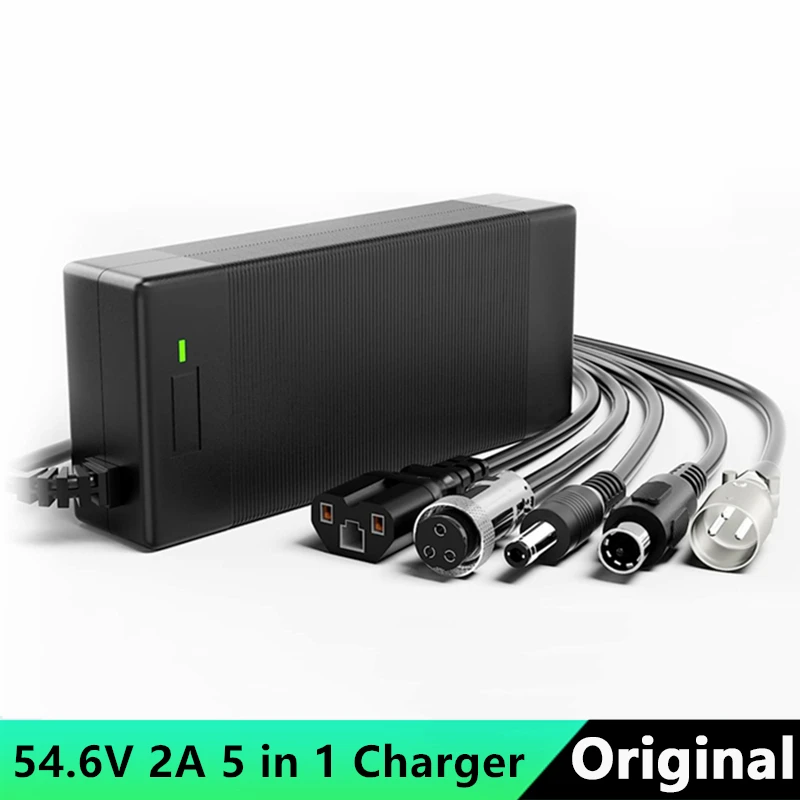 Universale 54.6V 2A 3 Poli Gx16 Dc 5.5Mm Xlr Iec Rca Connettore Di Alimentazione Per 48V Ebike/Lectric Xp/Evercross H5 Li-On Caricabatteria