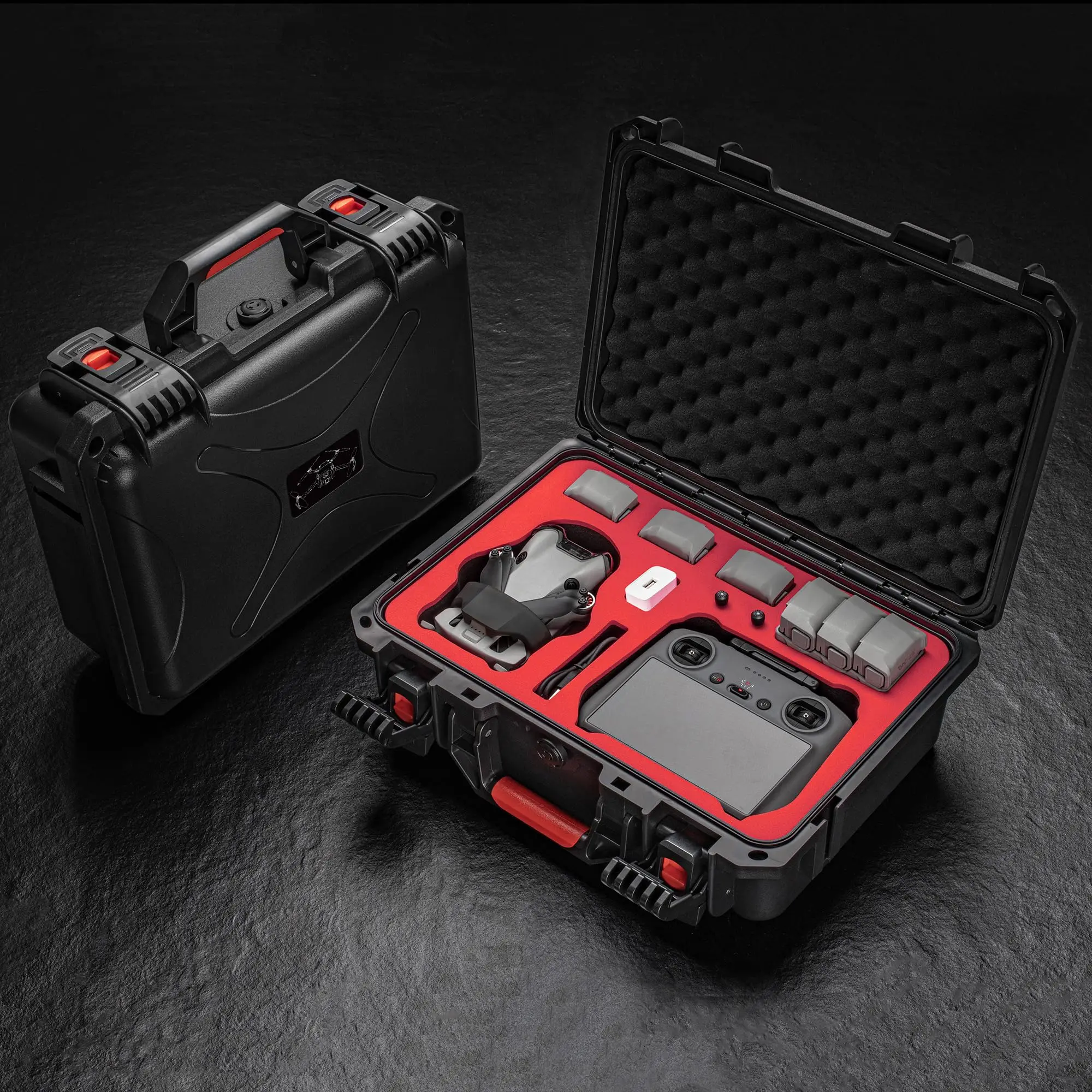 Mini 4 Pro Custodia Rigida Impermeabile Per Dji Mini 4 Pro Fly Più Accessori Combinati (Mini 4 Pro Rc 2 E Rc-N2) Grande Capacità