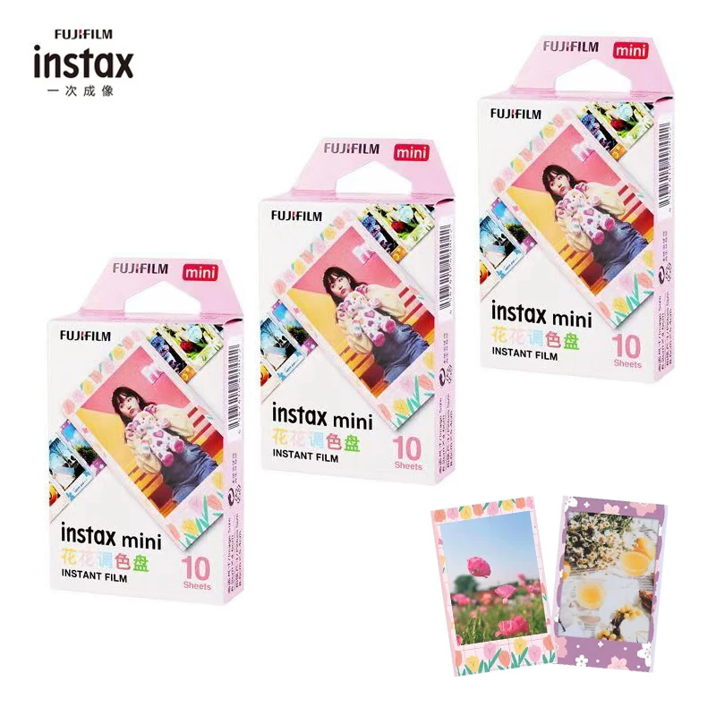 Fujifilm Instax Fuji Mini 12 11 8 9 Film Flower Color Palette Fuji Carta Fotografica Istantanea Per 70 7S 50S 90 25 Condividi Sp-1 Fotocamera