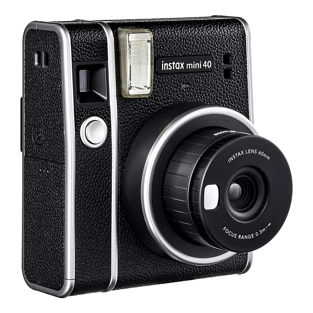 Nuovo Fuji Film Instax Mini 40 Fotocamera Istantanea Pellicola Nera E Fuji Carta Fotografica/Fuji Ffilm In Bianco E Nero Pellicola Fotografica