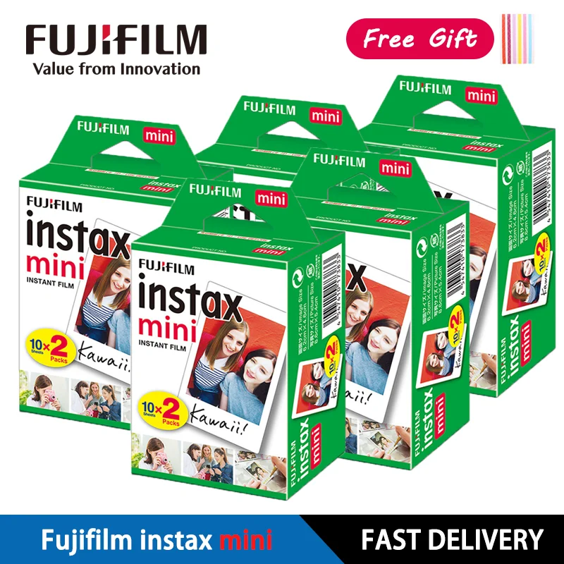Fuji White 10-100 Fogli Classic Fujifilm Instax Mini Film Mini 11 Film Per Instax Mini 12/9/8 Fotocamera 3 Pollici Instax Photo Paper