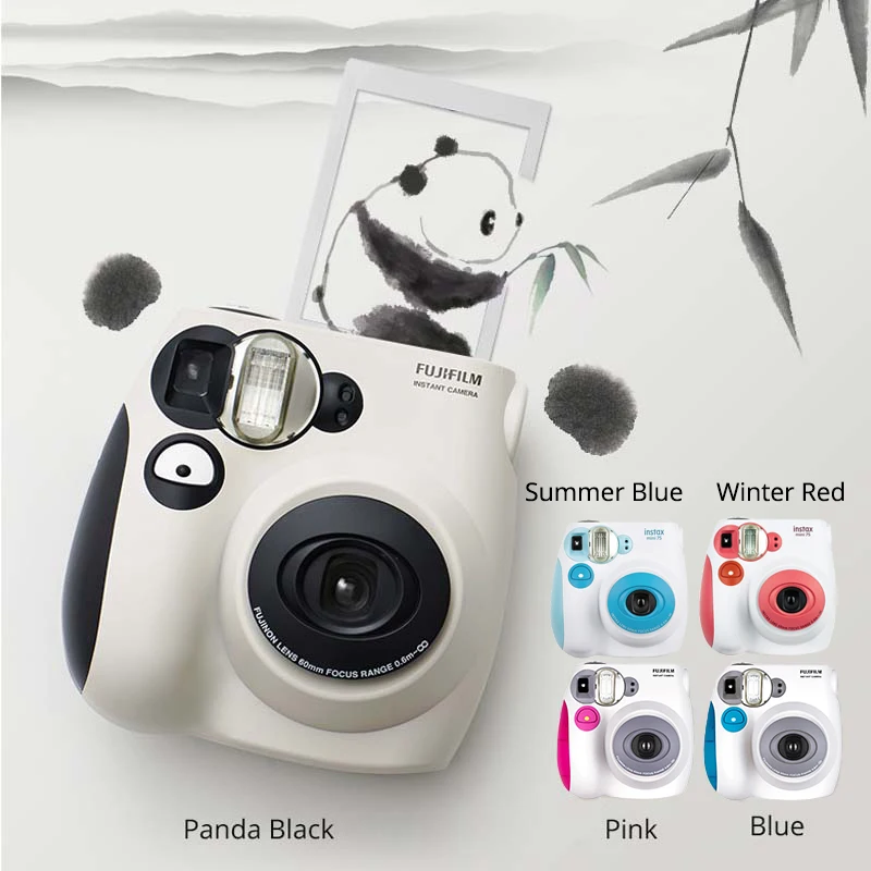 Originale Fujifilm Instax Mini 7S Fotocamera Istantanea Genuine Fujifilm Pink/Blue Fuji Instax Mini Film Photo Paper Cam Ragazzi Ragazza Regalo