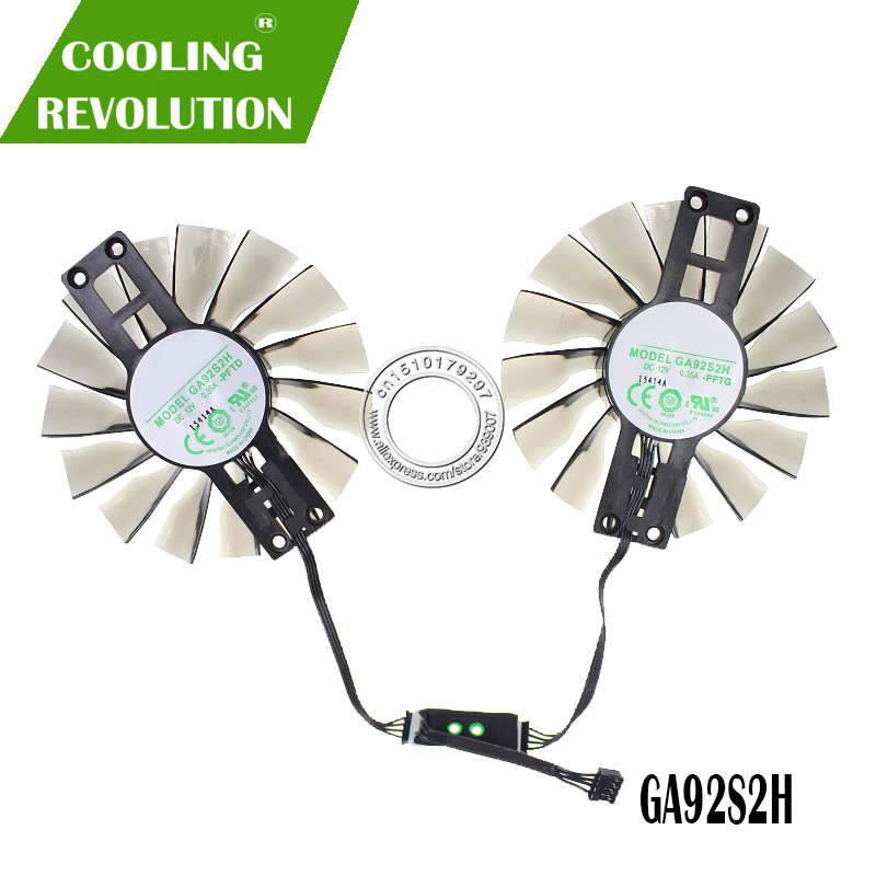 2 Pz/Set Ga92S2H 4Pin Gtx960/Gtx970 Vga Gpu Ventola Di Raffreddamento Per Maxsun Jetstream Gtx960 Gtx980 4G / Gtx980Ti Raffreddamento Della Scheda Vid