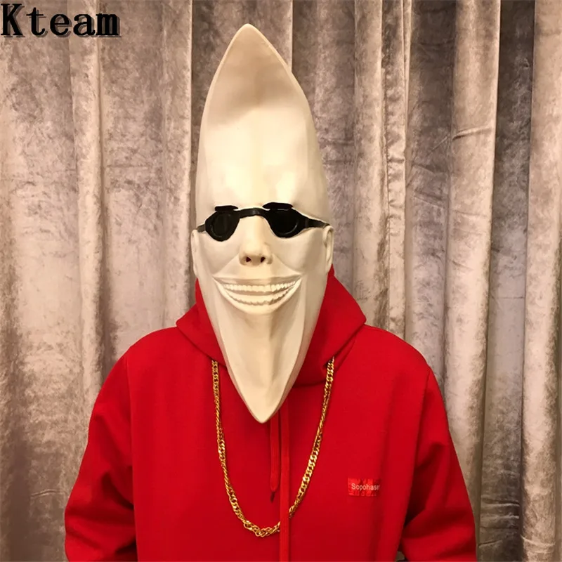 Funny Latex Moon Man Women Full Head Mask Darth Maul Face Halloween Costume Ball Cosplay Party Mask Ball Masquerade Moon Mask
