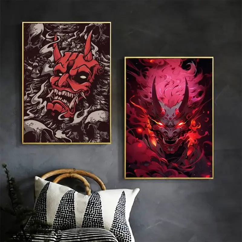 Babaite Darth Maul Oni Mask Poster Fai Da Te Carta Kraft Poster Vintage Wall Art Painting Study Stickers Big Szie Wall Painting
