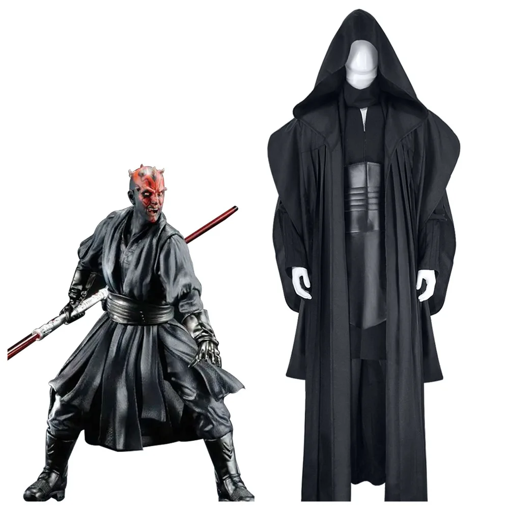 Darth Maul Costume Cosplay Adulto Uomo Tunica Robe Uniforme Darth Maul Costume Halloween Carnival Set Completo