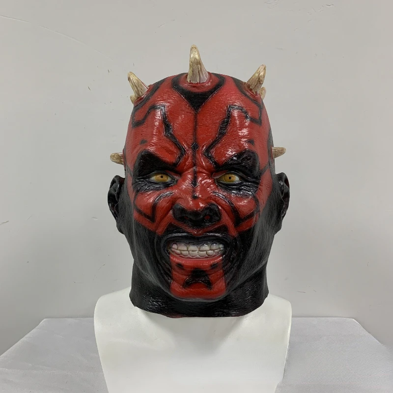 Film Cosplay Mask Darth Maul Latex Mask Copricapo Halloween Party Costume Accessori Puntelli Casco