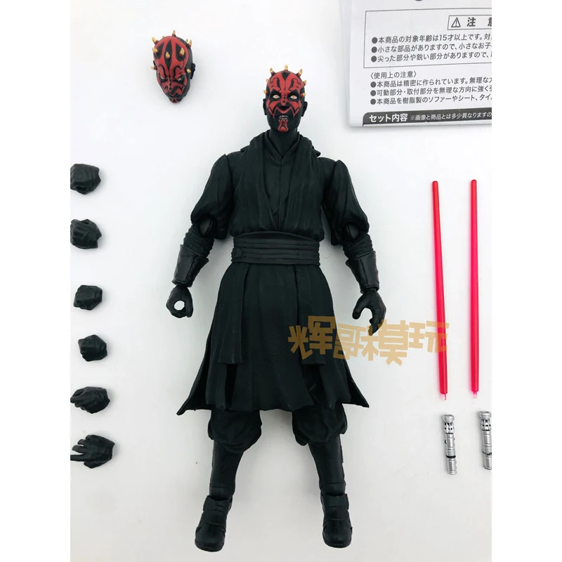 Original Star Wars Shf Darth Maul Anime Action & Toy Figures Model Toys For Children No Box