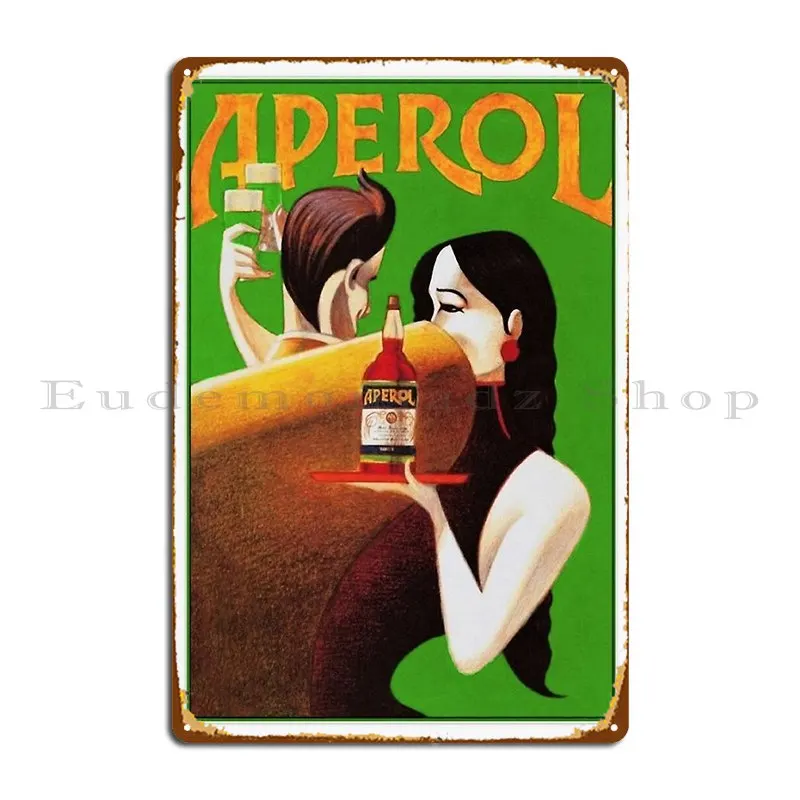 Vintage Forest Green Aperol Aperol Bevande Alcoliche Pubblicità Metal Sign Party Painting Designer Personalizzato Tin Sign Poster