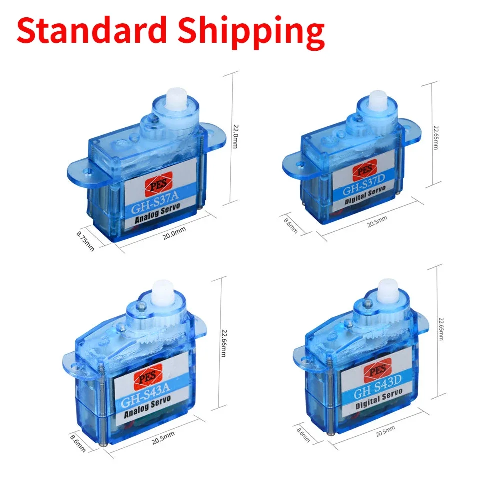 Pes Plastic Gear Coreless Analog / Digital Servo Gh-S37A Gh-S37D 3.7G / Gh-S43A Gh-S43D 4.3G Rc Truck Boat Elicottero Aereo