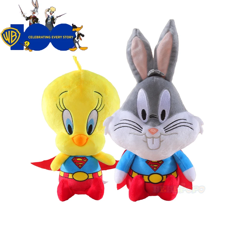 Warner 100Th Anniversary Cute 20Cm Looney Tunes Peluche Cosplay Superman Magic Dress Up Bugs Bunny Trudy Peluche