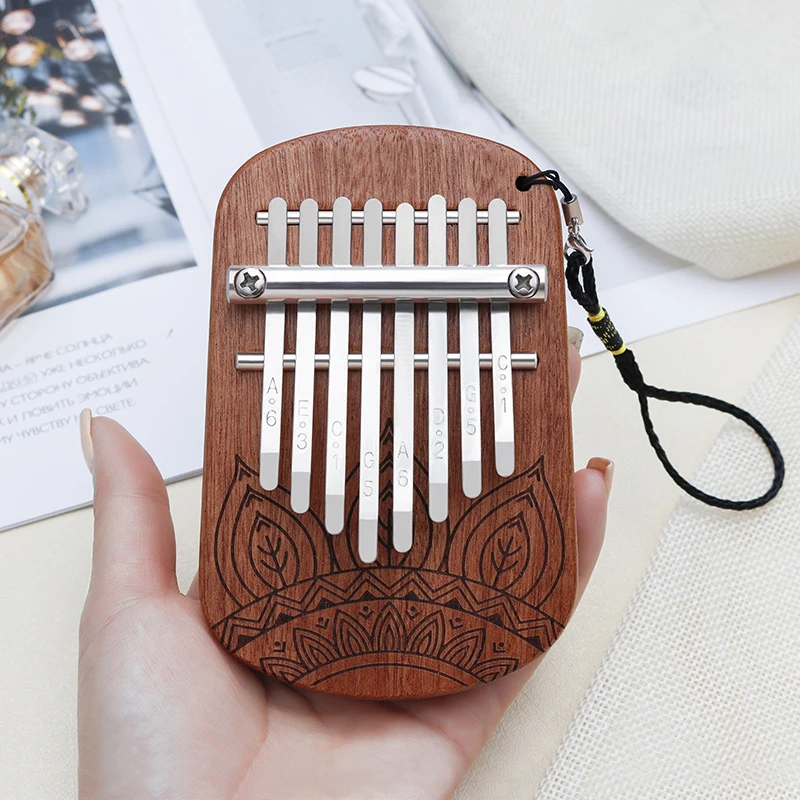Mini 8 Keys Kalimba Thumb Piano Wood Body Musical Keyboard Instruments Kalimba Finger Piano For Beginner Child Christmas Gift