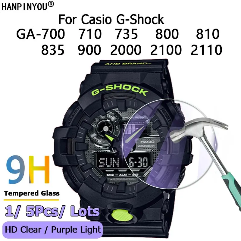 Per Casio G-Shock Ga-700 Ga-735 Ga-2100 Ga-800 Ga-810 Ga-835 Ga-710 Ga-2110 Pellicola Proteggi Schermo In Vetro Temperato