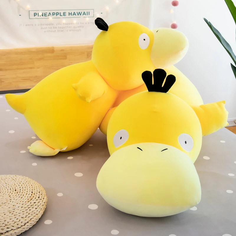 60-100Cm Grande Psyduck Pokemon Cuscino Anime Cartoon Pokragon Psyduck Peluche Farcito Takara Tomy Peluche Bambola Bambini Regalo Di Compleanno