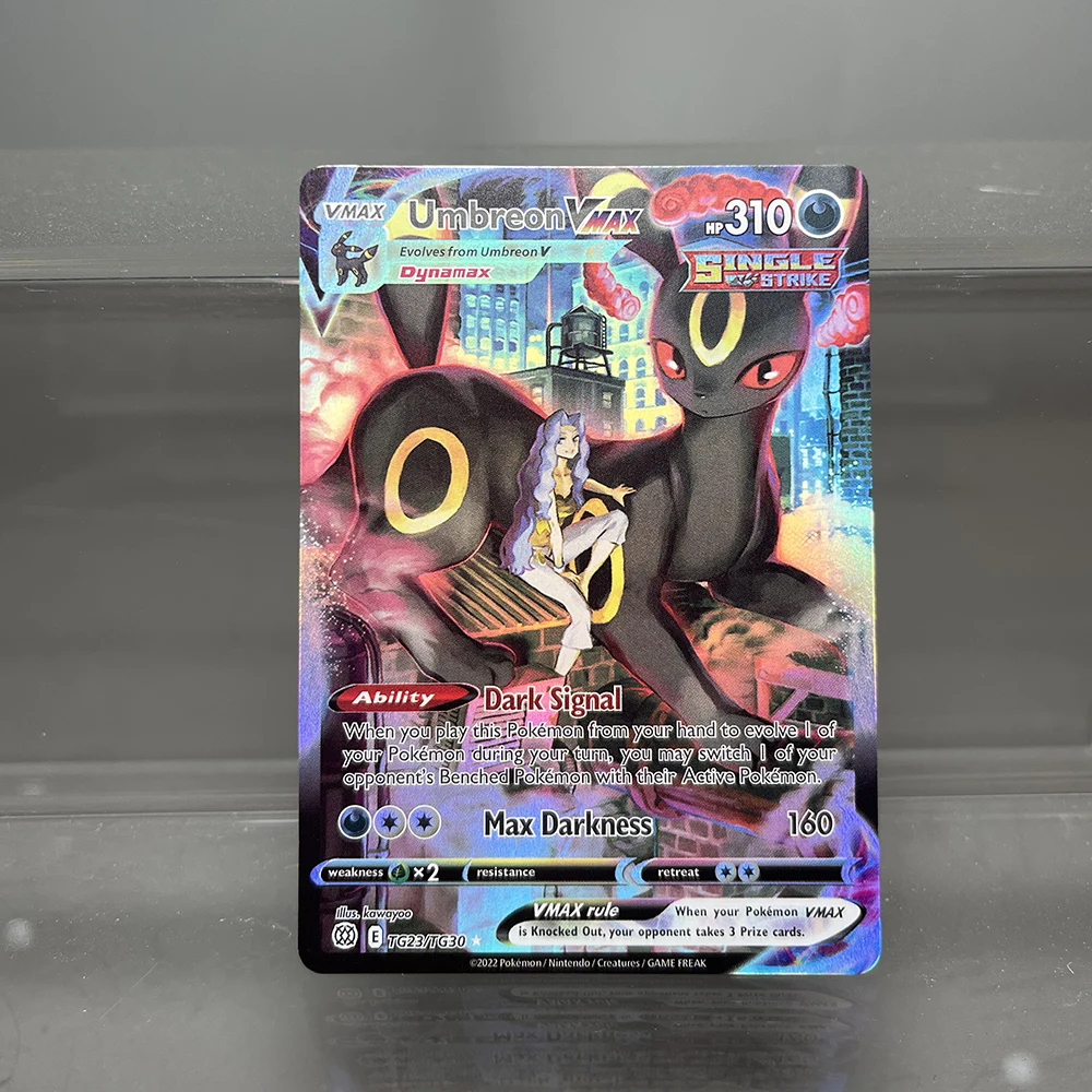 Carte Olografiche Della Serie Pokemon Sword & Shield Umbreon Vmax Palkia Star Ptcg Giochi Di Carte Proxy Raccogliere Carte Giocattoli Per Bambini