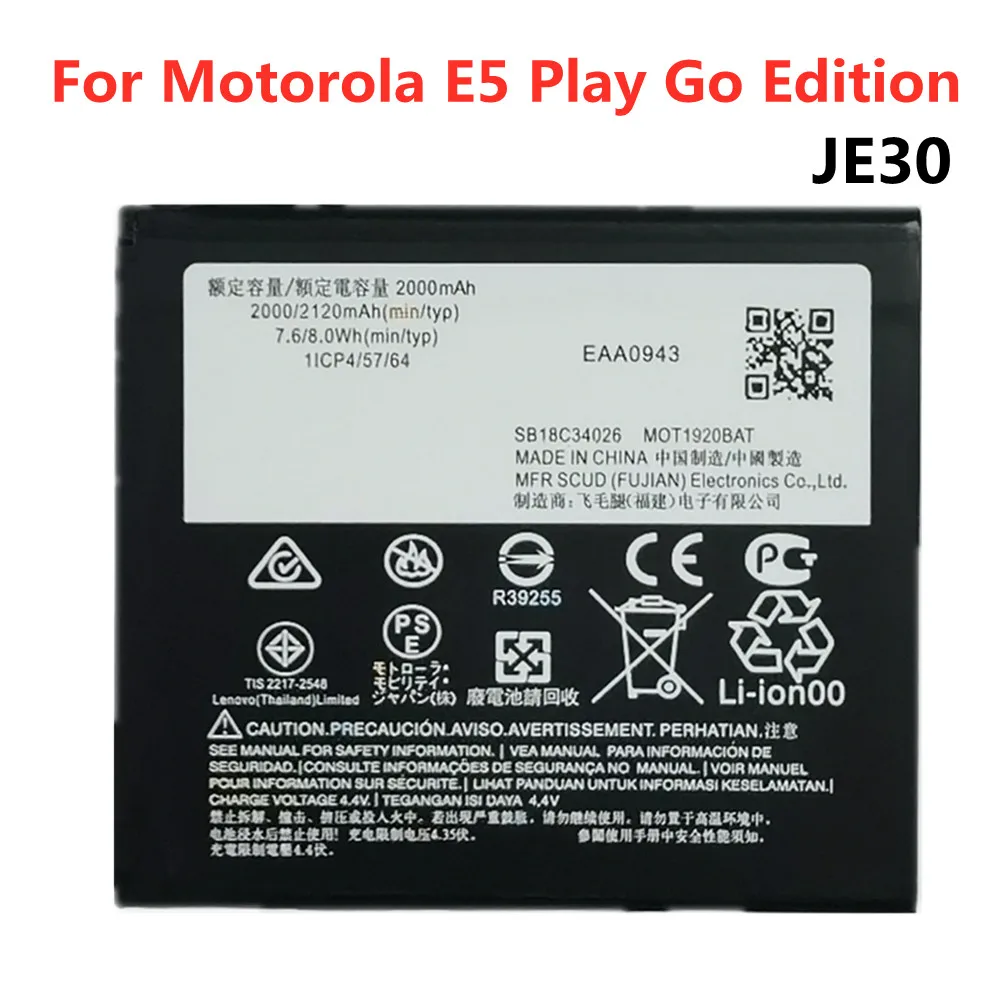 Nuova Batteria Di Ricambio Je30 Ea0943 Per Batterie Al Litio Moto Motorola E5 Play Go Edition Smart Mobile Phone Batteria Je30