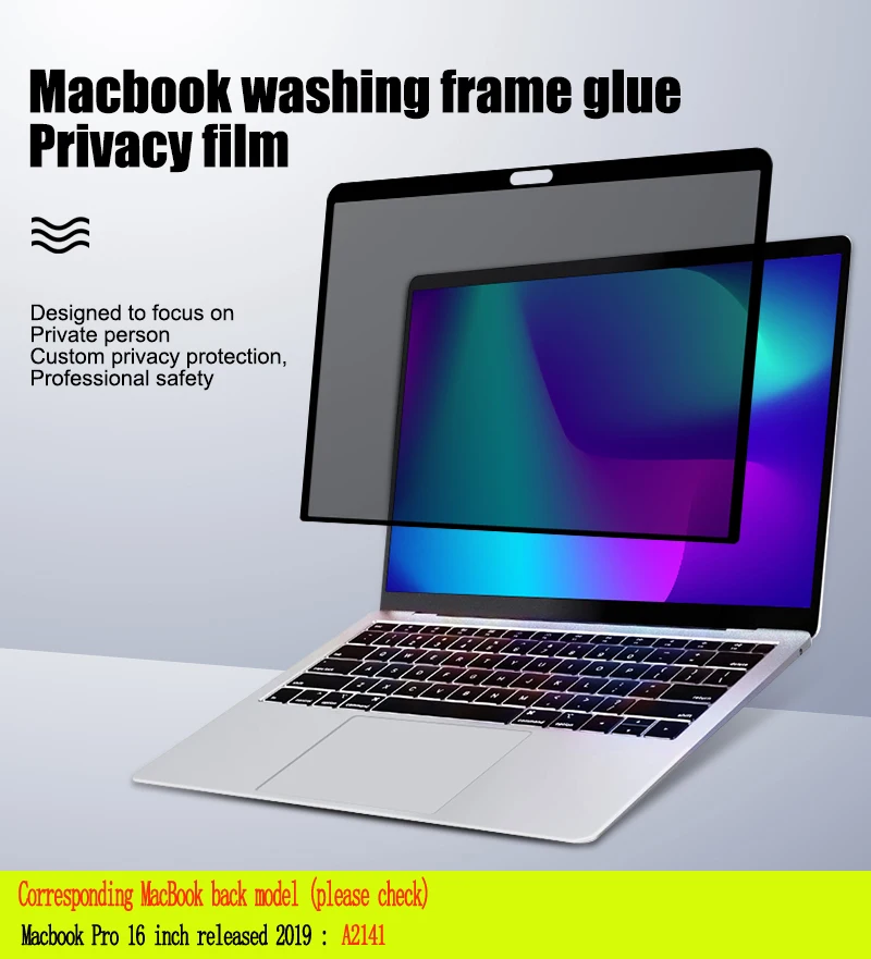Filtro Privacy Anti Spy Pet Screen Pellicola Protettiva Per Macbook Pro 16 Pollici 2019 Release A2141