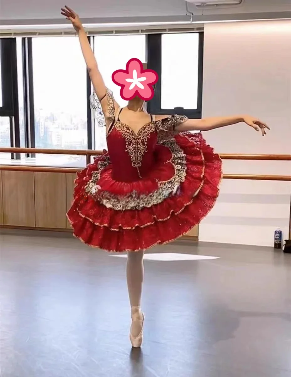 Don Quijote Wedding Esmeralda Varies Ballet Dress Adult Children Professional Custom Vintage Red Dance Dress
