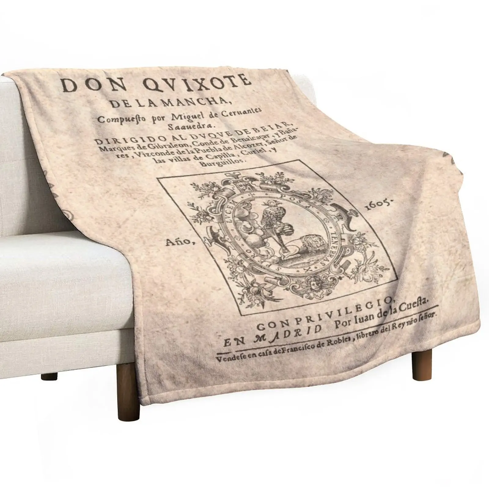 Cervantes, Don Quijote De La Mancha 1605 Coperta Coperta Soffice Coperta Carina Plaid