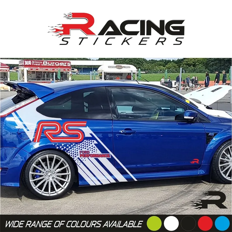 Adesivi Per Auto Ford Focus Rs Car Wrap Ford Performance Pro Racing Decalcomanie Custom Whole Body Styling Quality Wrapping Vinyl Gunmetal