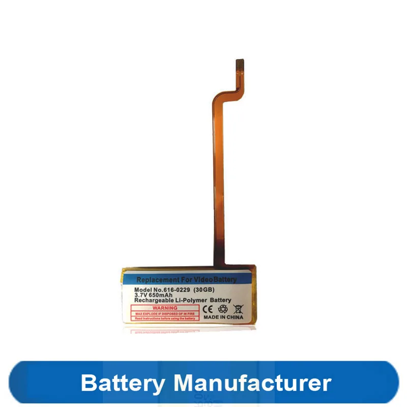 Batteria Originale 650Mah 616-0229 Per Apple Ipod G5 Classic 6Th 7Th Video 30Gb 120Gb 160Gb 256Gb A1036 A1136 Accumulatore Akku