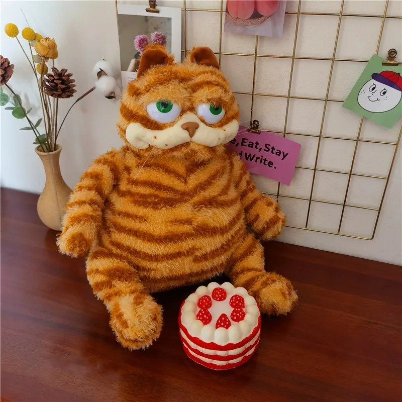 30Cm Garfield Movie Version Of Plush Doll Fat Angry Cat Cuscino Decorativo Sul Letto Per Ragazzi Divertenti Giocattolo Regalo Di Compleanno Per Bambin