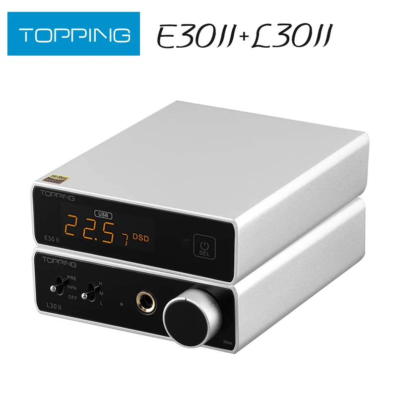 Topping E30 Ii Decoder + Topping L30 Ii Amplificatore Per Cuffie + Cavo Rca