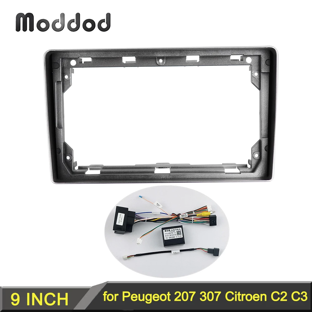 Cornice Radio Adatta Per Peugeot 207 307 Citroen C2 C3 Fiat Scudo 9 Pollici Fasce Audio Dash Kit Stereo Gps Lettore Dvd Cornice Pannello
