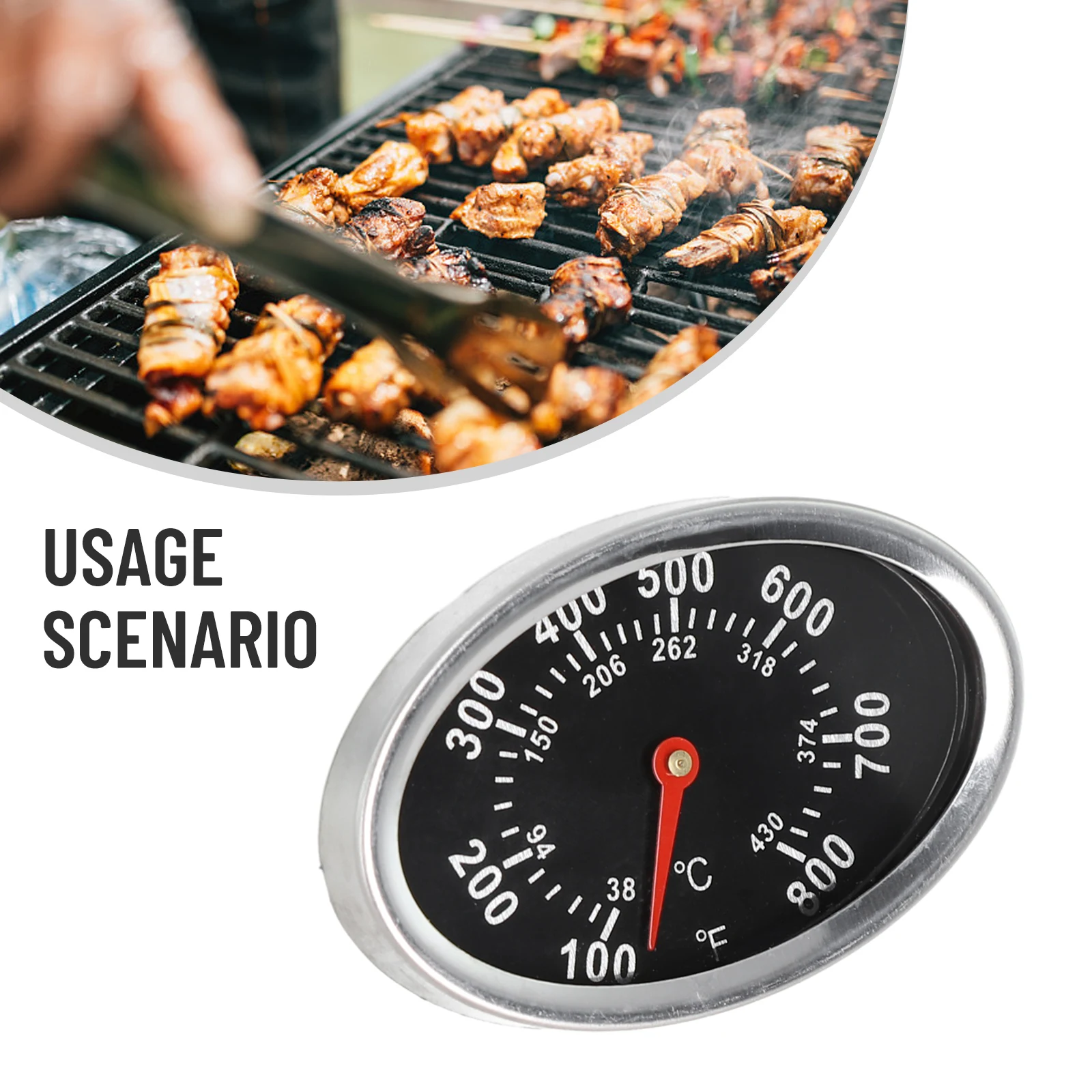 1 Pz Per Weber Q2000 Hood Temperature Gauge Home Bbq Temperature Gauge Per Family Q Grills Grill Accessori Di Ricambio