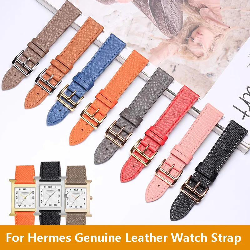 Cinturino Per Orologio In Vera Pelle Del Cinturino Per Hermes 14/16/18/20Mm Braccialetto Da Donna In Morbida Pelle Bovina Confortevole Alla Moda