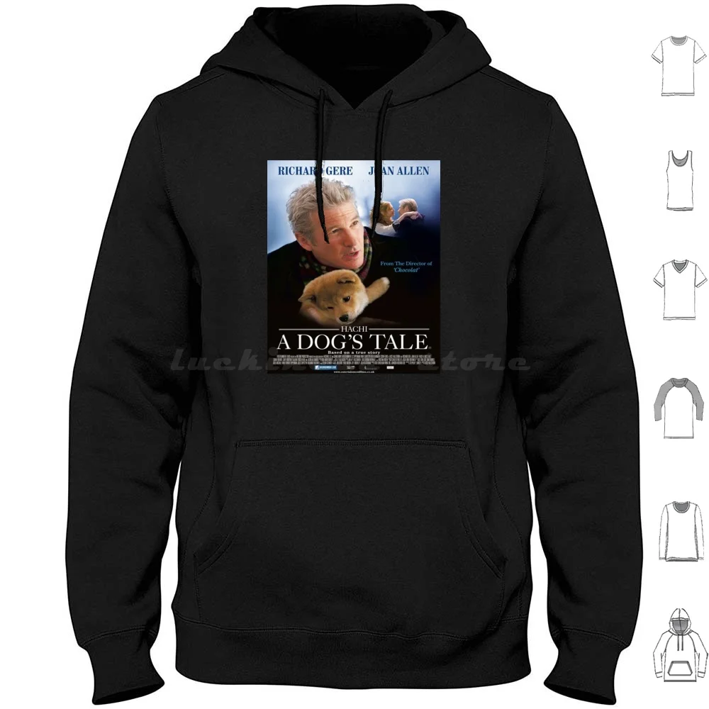 Hachi : A Dog Tale ( 2009 ) Movie Hoodies Manica Lunga A Dogs Tale Movie A Dogs Tale Film Hachiko Movie Hachiko