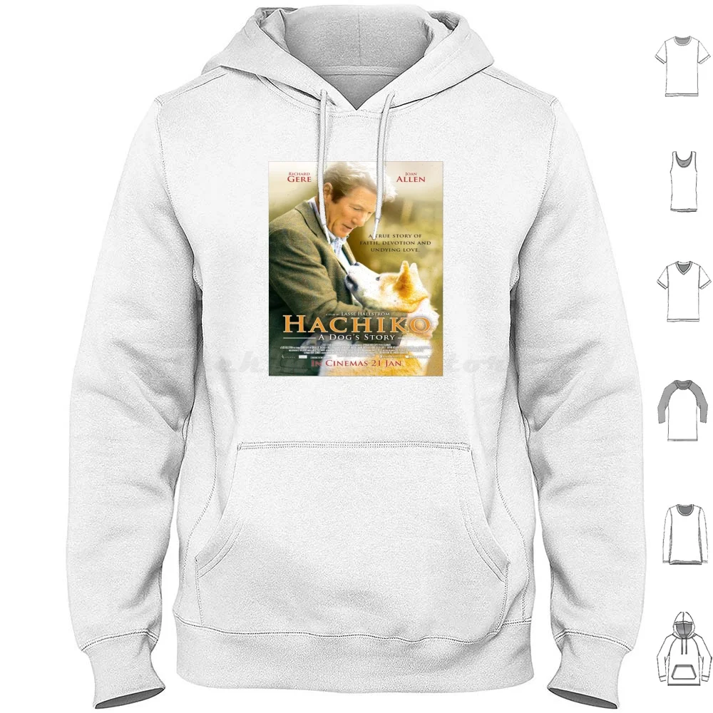 Hachi : A Dog Tale ( 2009 ) Movie Hoodie Cotton Manica Lunga A Dogs Tale Movie A Dogs Tale Film Hachiko Movie Hachiko Hachiko