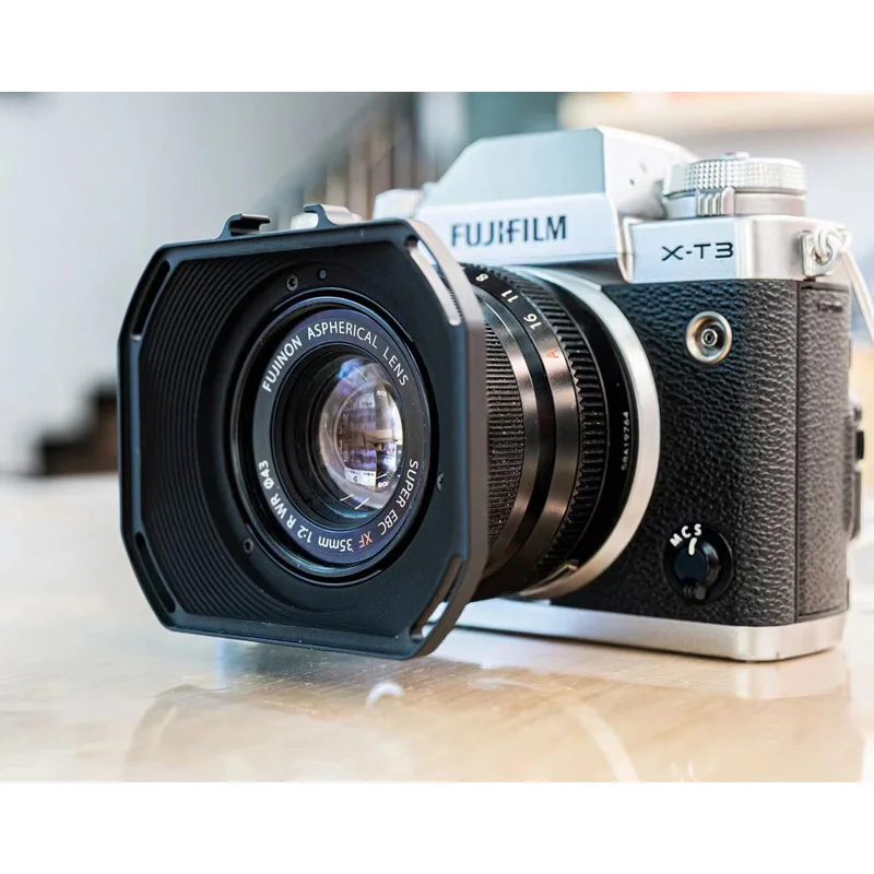Cappuccio Dell'Obiettivo Della Fotocamera In Lega Di Alluminio Cnc 35Mm 23Mm Parasole Per Fujifilm Fuji Xf 35Mm F2 R Wr 43Mm Obiettivo Del Filtro
