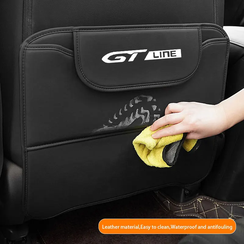 Per Peugeot Gtline Gt Line 508 5008 3008 208 2008 308 Sedile Auto Schienale Anti-Kick Pad Pad Anti-Usura Sedile Posteriore Posteriore Borse Portaogget