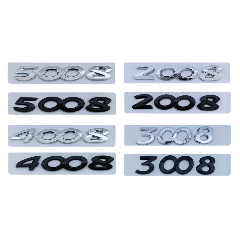 5008 Emblem Sticker 2008 3008 Adesivo Bagagliaio Posteriore Per Peugeot Gt Line 5008 4008 3008 2008 Peugeot Tailage Sticker