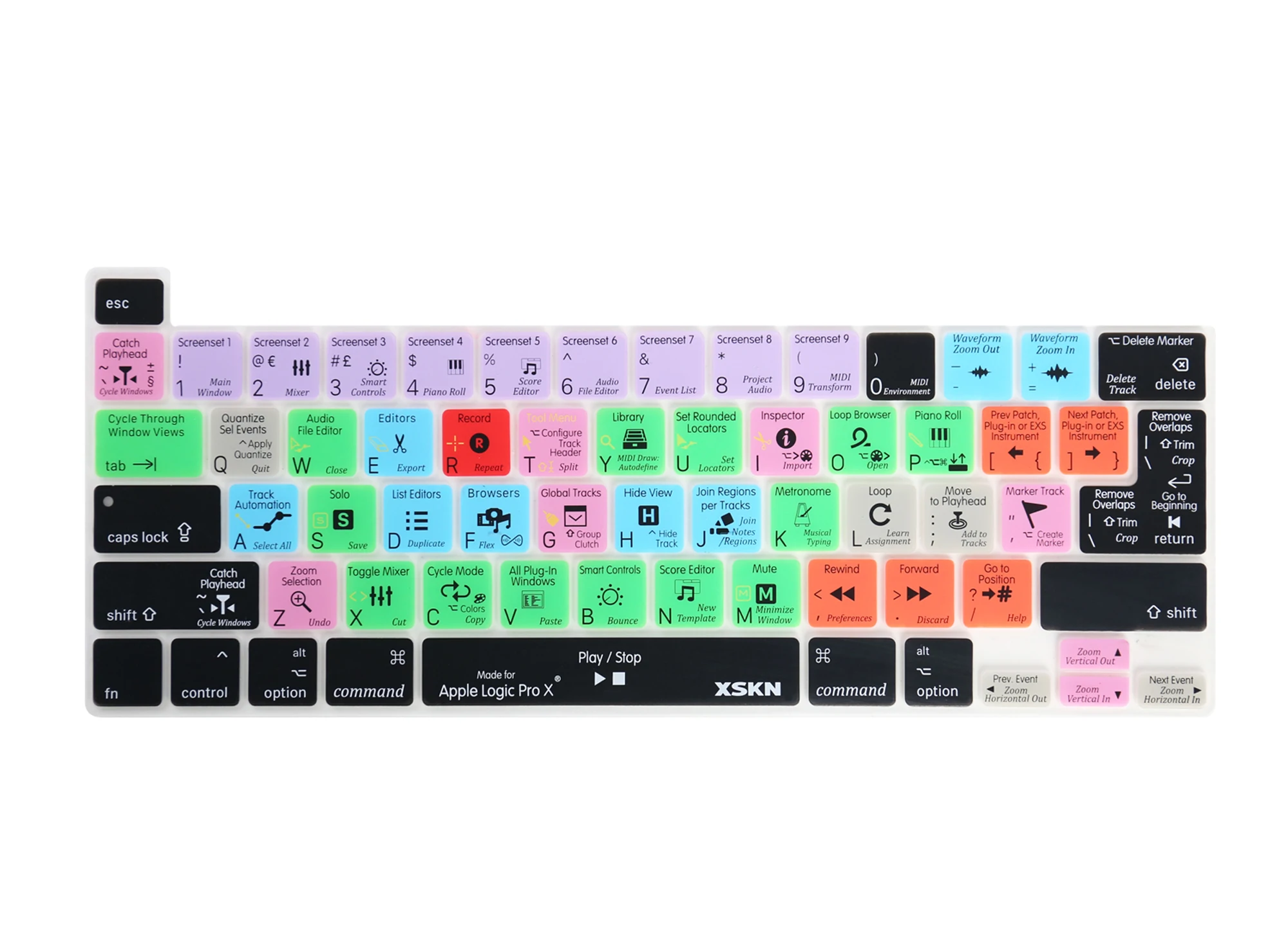 Xskn Logic Pro X Collegamenti Per Tastiera Cover Skin Per 2020 Nuovo Macbook Pro Touch Bar Da 13.3 Pollici A2338 M1 A2251 A2289 Versioni Usa E Ue