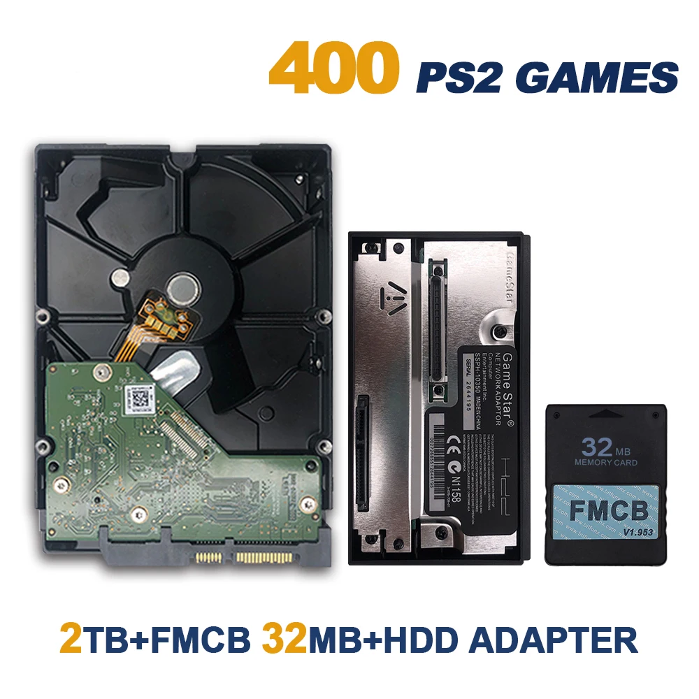 Scheda Di Memoria Fmcb 1.953 Game Star Sata Hdd Adapter Sata Hdd Hard Disk Drive Giochi Installati Per Ps2 Playstation 2
