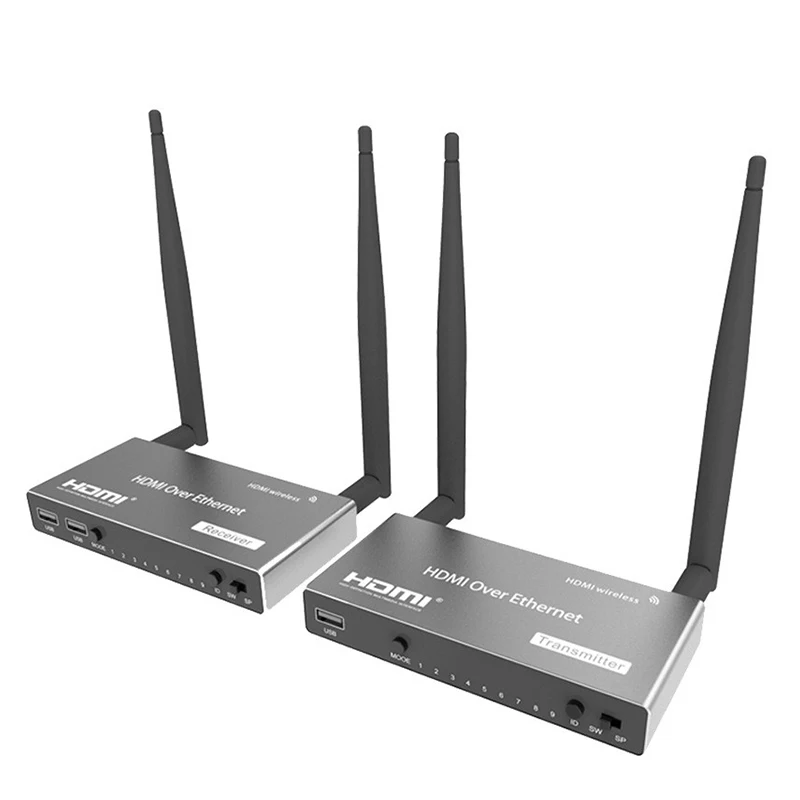 200M Wireless Hdmi Extender 1080P Wifi Hdmi Kvm Extender Wireless Video Trasmettitore Usb Con Supporto Ir Loop-Out Tastiera Mouse