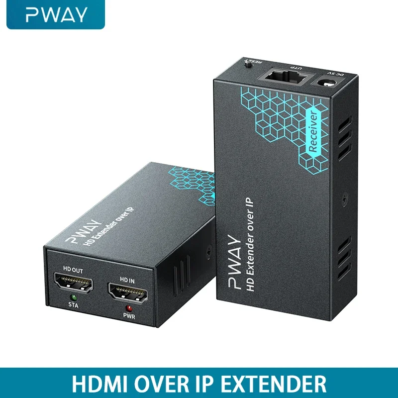 Pway 200M Extender Hdmi Trasmissione Non Compressa Fino A 200M 1080 P60Hz Supporto Video Hd Edid Local Loop Out Applicazione One-To-Many