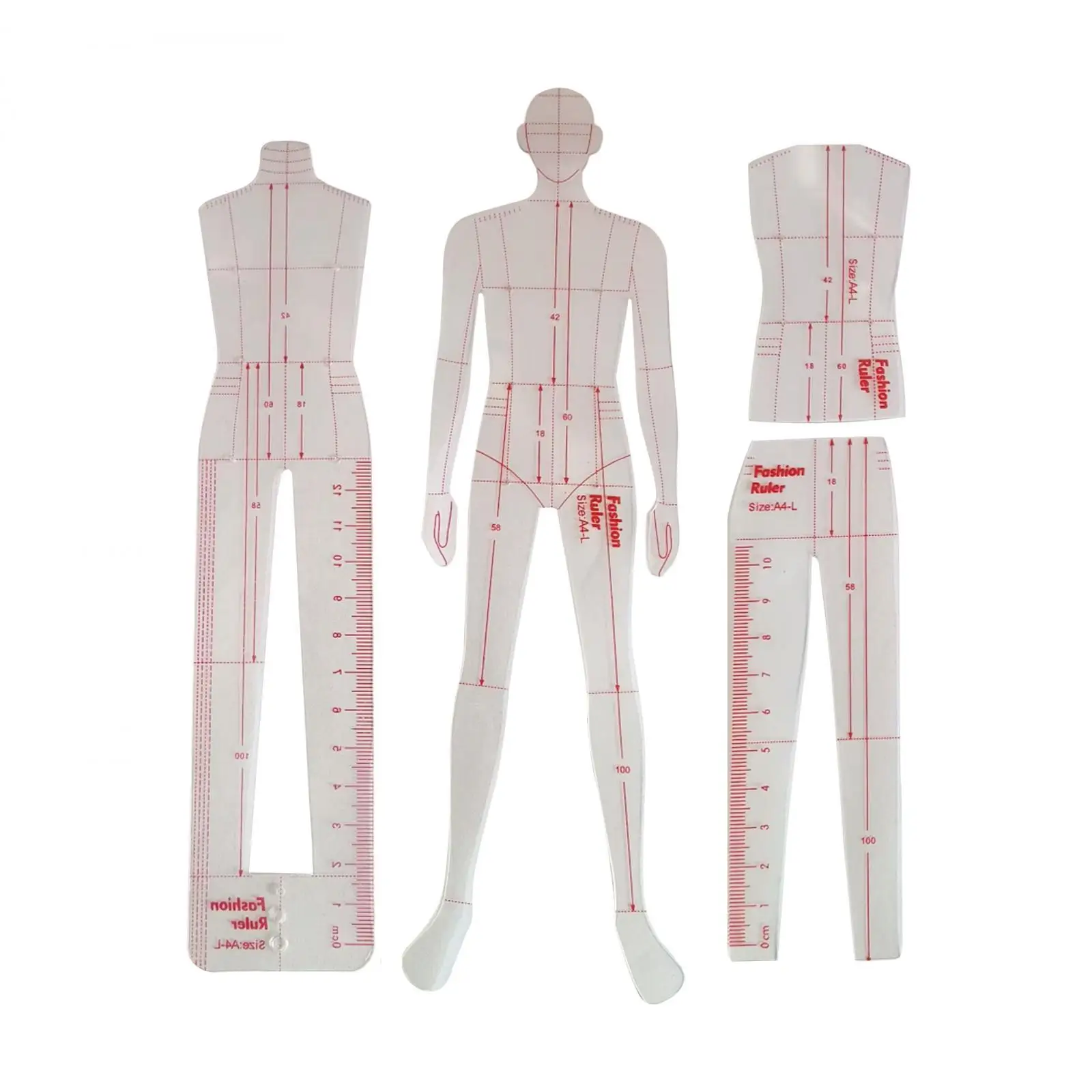 Modello Righello Indumento Design Durevole Moda Progettazione Righello Da Cucito Portatile Trasparente Per Abiti Da Lavoro Abiti Pattern Makers