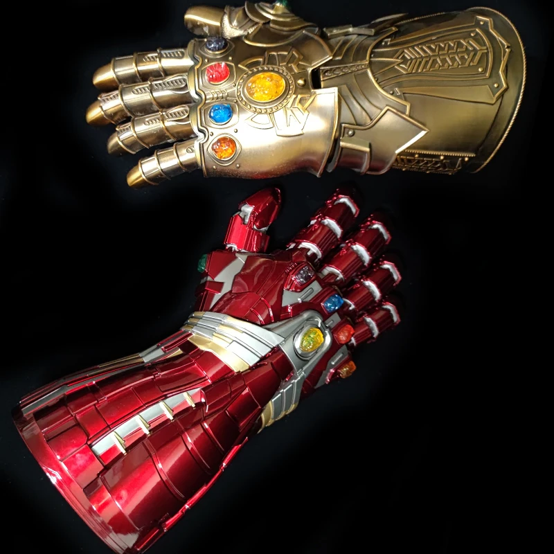 1:1 Marvel Thanos Guanti Infiniti Nano Glow All Metal Guanti Indossabili Ornamento Cool Collection Grade Cosplay Prop Toys