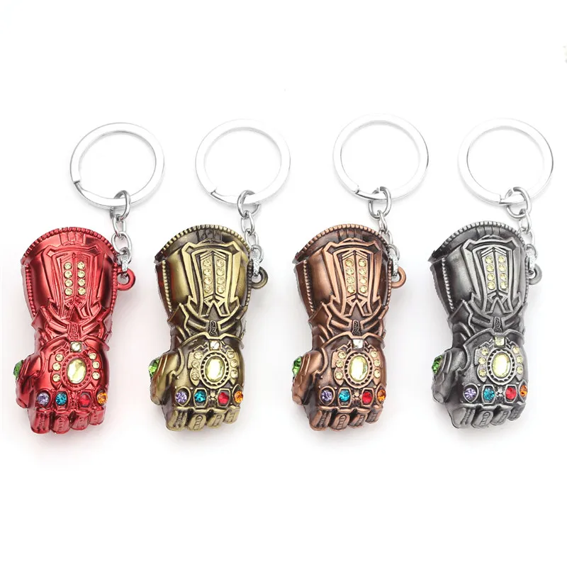 Disney Marvel Avengers 3 Infinity War Thanos Guanti Da Pugno Portachiavi Lega Gauntlet Thanos Figura Ciondolo Portachiavi