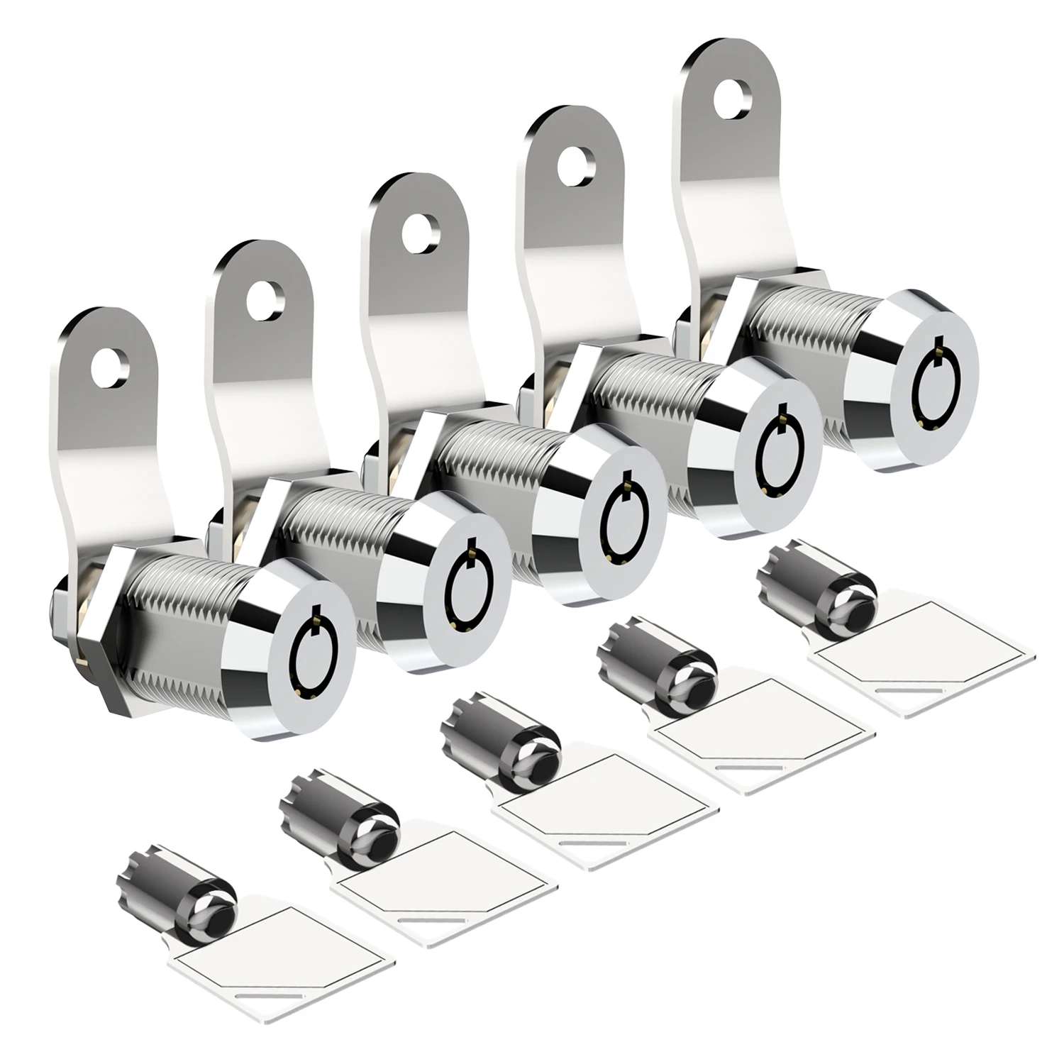 5X 7/8 "Arcade Machine Cash Door Tool Box Tubolare Cam Lock Cabinet Door Atom Lock 5 Chiavi Uguali Per Giochi Arcade Jamma Mame Kit