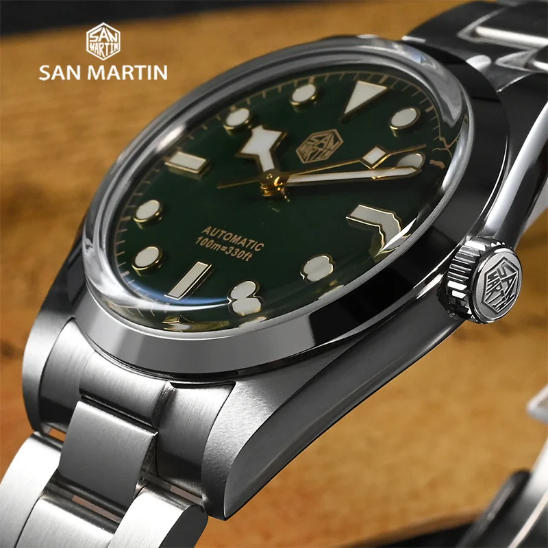 Orologio Da Uomo San Martin Pt500/Sw200 Cronometro Automatico Esplora La Serie Di Arrampicata Bb36 10Bar Orologio Subacqueo 36Mm Relogio Masculino