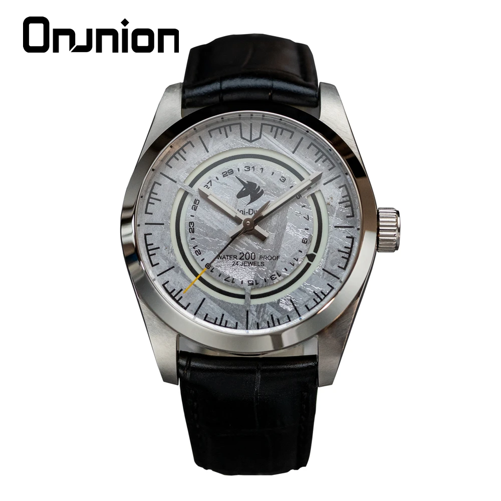 Omnion Orologio Automatico Uomo Orologio Uomo Meteorite Dial Luxury Waterproof Vintage Style Watch Pt5000/Sw200 Orologi Meccanici Sportivi Reloj Hombr