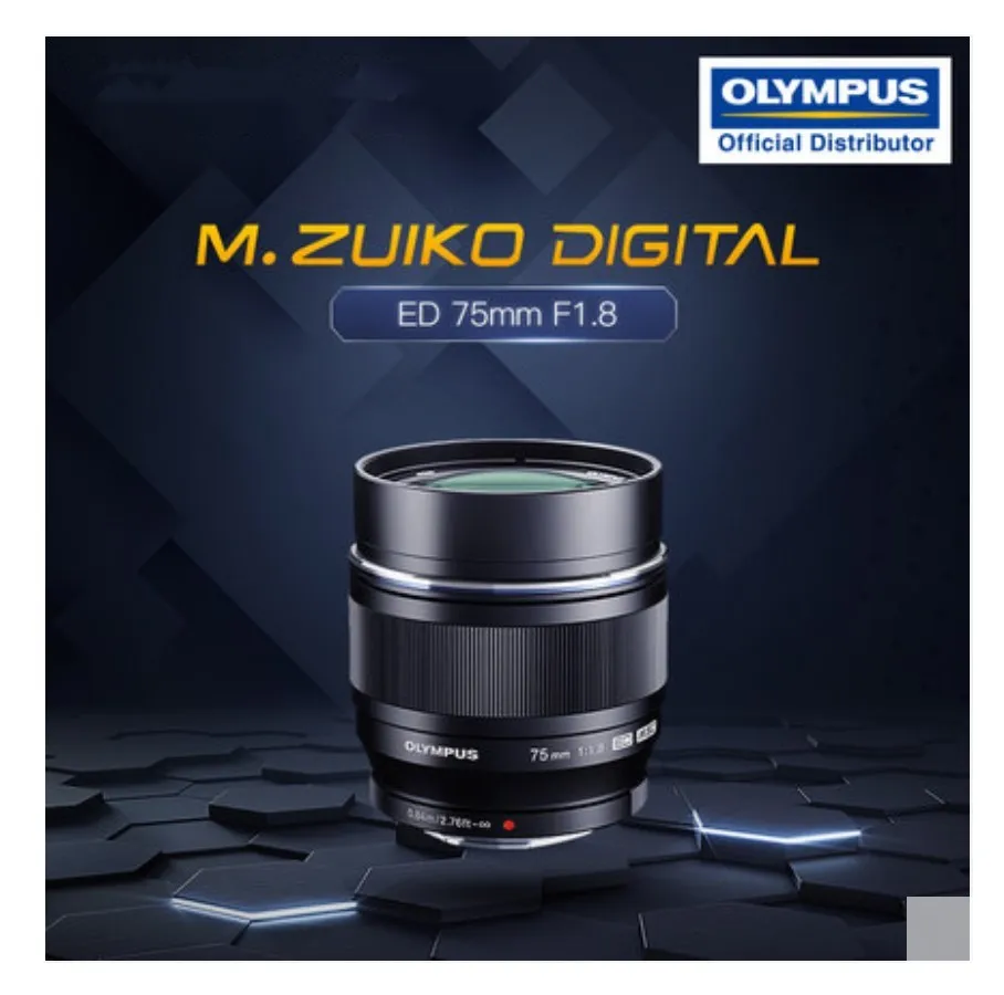 Olympus 75/1. 8 Lente M. Zuiko Digital Ed 75Mm F1.8 Lens-Nero